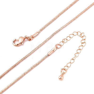 Brass Snake Chains Necklaces for Women NJEW-D302-14RG-1