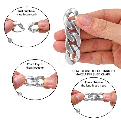 Opaque Spray Painted Acrylic Linking Rings LS-OACR-S021-19B-B02-1
