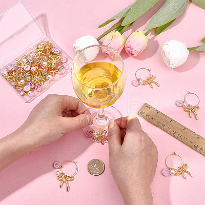 26Pcs Alloy Enamel Wine Glass Charms AJEW-FG00017-1