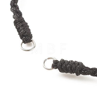 Braided Polyester Cord Bracelet AJEW-JB01125-01-1
