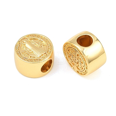 Brass European Beads KK-CBABBCE-01G-1