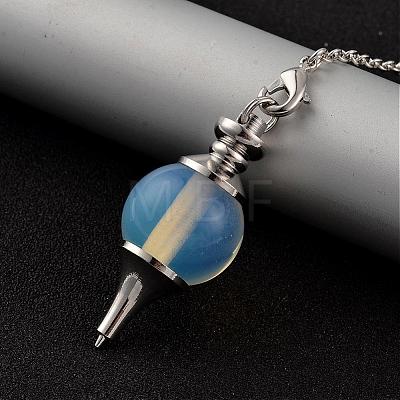 Opalite Sphere Dowsing Pendulums BJEW-E292-A11-1