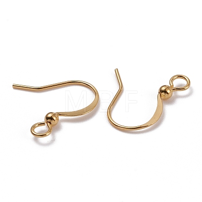 Brass Earring Hooks KK-F824-016G-1