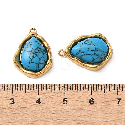 Dyed Synthetic Turquoise Pendants GG-L002-01G-02-1