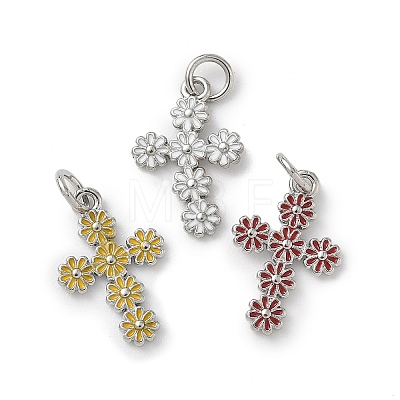 Brass Enamel Pendants KK-A273-02P-1