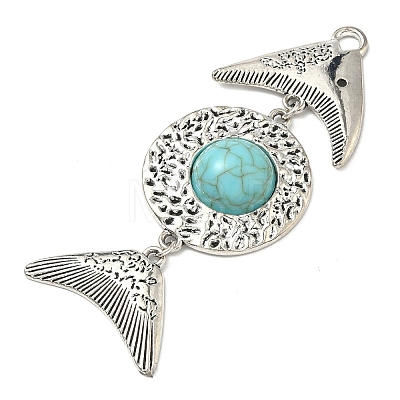 Tibetan Style Alloy Big Pendants FIND-D037-04AS-1