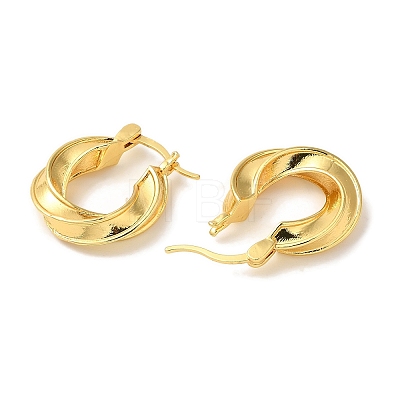 Rack Plating Brass Hoop Earrings EJEW-B062-28G-1