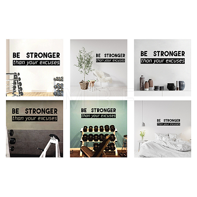 PVC Quotes Wall Sticker DIY-WH0200-052-1