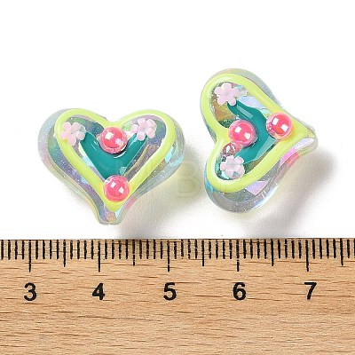 Valentine's Day Transparent Acrylic Beads ACRC-H001-02F-1