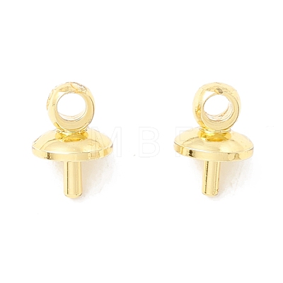 Brass Cup Pearl Peg Bails Pin Pendants KK-E280-24G-1