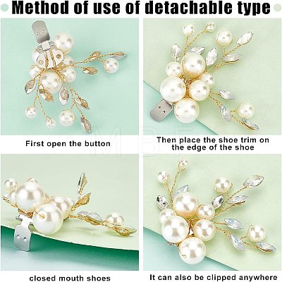 Fingerinspire 1 Sets Pearl Shoe Decoration FIND-FG0001-40-1