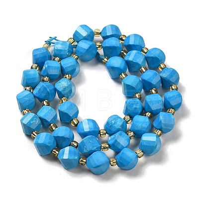 Dyed Natural Howlite Beads Strands G-G023-B01-02A-1