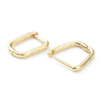 Brass Huggie Hoop Earrings EJEW-P189-01G-1