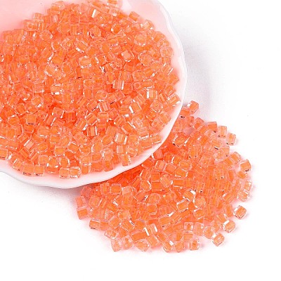 Transparent Inside Colours Glass Seed Beads SEED-T007-11F-1