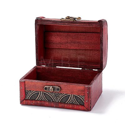 Vintage Wooden Jewelry Box AJEW-M034-01E-1
