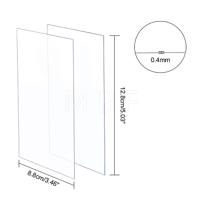 Olycraft Transparent Plastic Board with Protective Paper for Photo Frame Replacement DIY-OC0003-74A-1