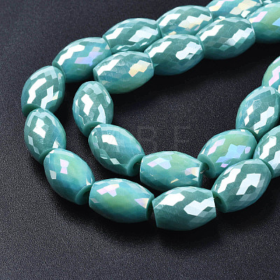 Electroplate Glass Beads Strands X-EGLA-S194-15A-A09-1