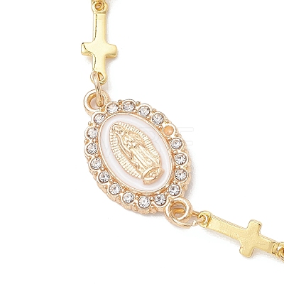 Brass Sideways Link Chains Bracelets BJEW-JB13257-1