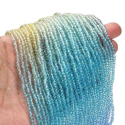 Transparent Painted Glass Beads Strands DGLA-A034-T1mm-A13-1