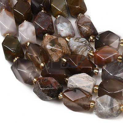 Natural Botswana Agate Beads Strands G-P611-B01-01-1