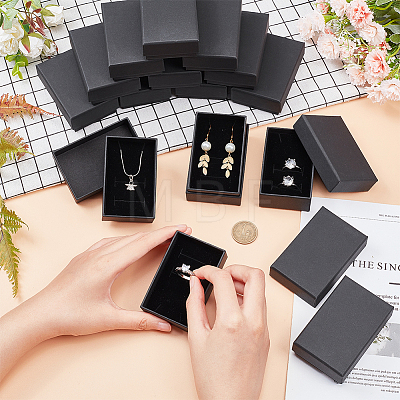 Kraft Paper Cardboard Jewelry Boxes LS-CBOX-BC0001-16-1