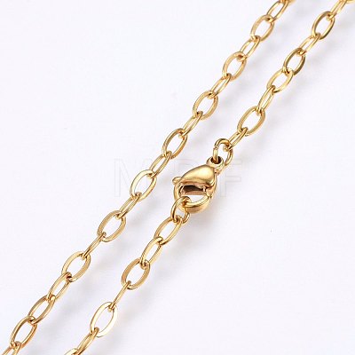 304 Stainless Steel Cable Chains Necklaces MAK-L015-35A-1
