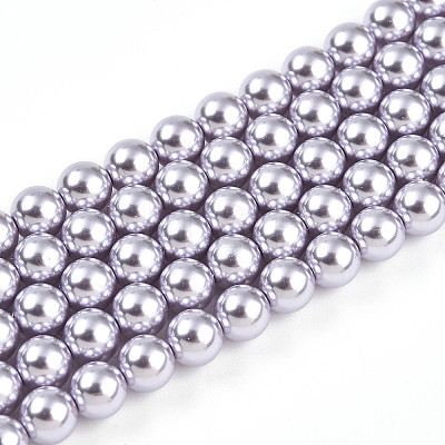 Baking Painted Pearlized Glass Pearl Bead Strands HY-N002-5mm-A04-1