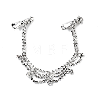 Alloy Rhinestone Hair Chain OHAR-M044-02D-S-1