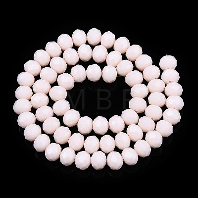 Opaque Solid Color Imitation Jade Glass Beads Strands EGLA-A044-P8mm-D33-1