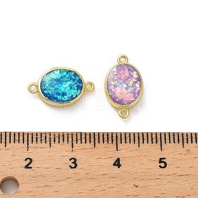 Brass Pendants with Synthetic Opal KK-A239-01B-G-1