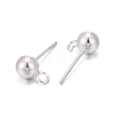 925 Sterling Silver Stud Earring Findings STER-S002-50-1