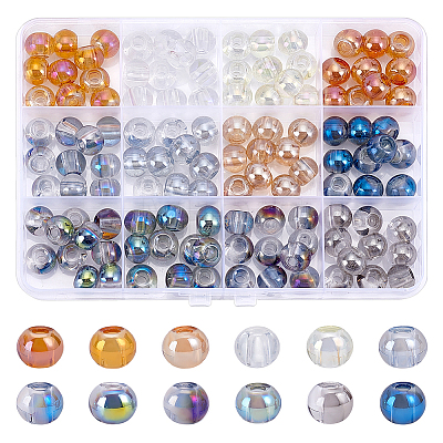 120Pcs 12 Colors Glass Beads GLAA-PH0004-54-1