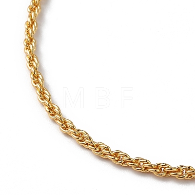 Rack Plating Brass Rope Chain Bracelet for Women BJEW-C020-11B-G-1