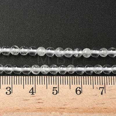 Natural Quartz Crystal Round Beads Strands G-J303-01-4mm-1
