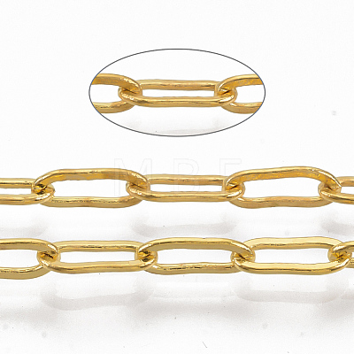 Brass Paperclip Chains X-CHC-S008-001A-G-1