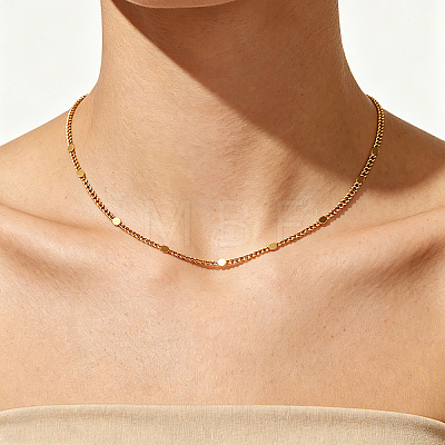 Vintage Brass Textured Twisted Chain Necklaces for Women ED4073-1