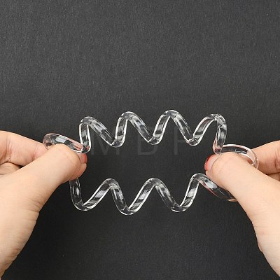 Plastic Telephone Cord Elastic Hair Ties OHAR-Q044-29-1