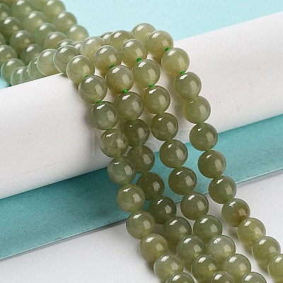 Natural Nephrite Jade Beads Strands G-NH0005-030D-1