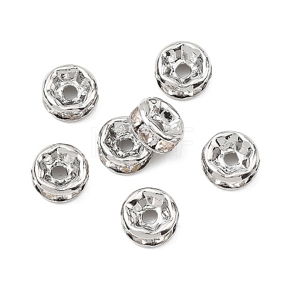 SHEGRACE Brass Micro Pave Clear Cubic Zirconia Spacer Beads XGRQ1U734-308P-1