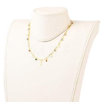 Brass Enamel Pendant Necklaces NJEW-JN03120-1