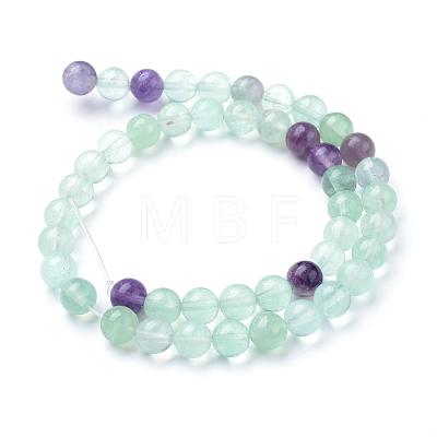 Natural Fluorite Beads Strands G-T055-6mm-22-1