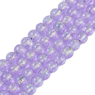 Handmade Foil Lampwork Beads Strands FOIL-K003-06B-1