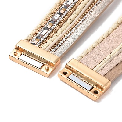 Imitation Leather Multi-Starnd Bracelets BOHO-PW0001-039K-1