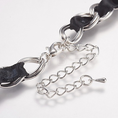 Iron Double Link Chain Necklaces NJEW-J023-14P-1