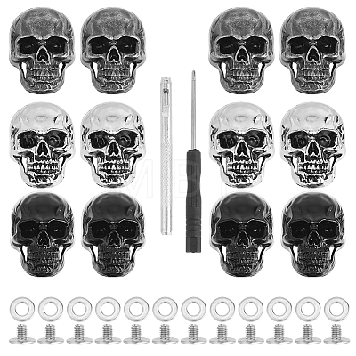 Skull Alloy Decorative Rivets DIY-AR0005-41-1
