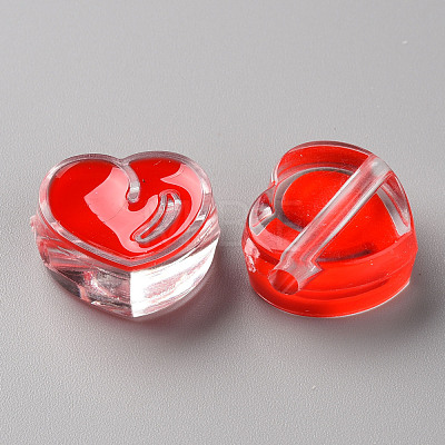 Transparent Enamel Acrylic Beads TACR-S155-004F-1