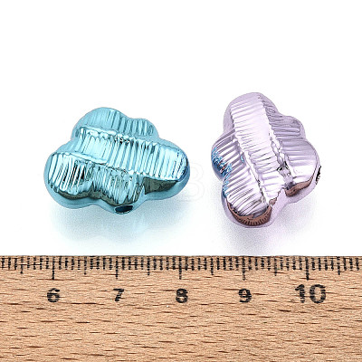 Textured Plating Opaque Acrylic Beads PACR-T018-09M-1