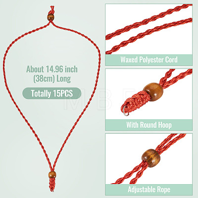 Adjustable Waxed Polyester Cord Necklace Making NJEW-TAC0029-1