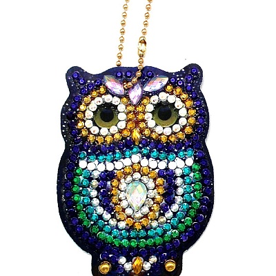 Owl DIY Diamond Painting Pendant Decoration Kits PW-WG4E765-01-1