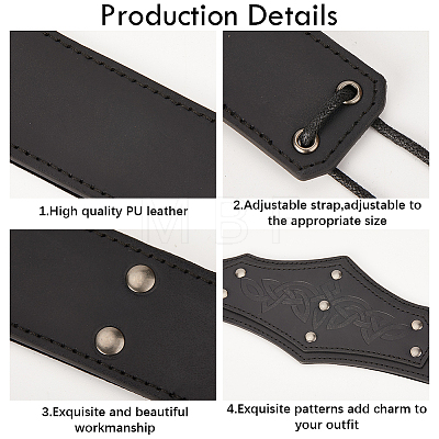 PU Leather with Iron Headring AJEW-WH20018-77B-1